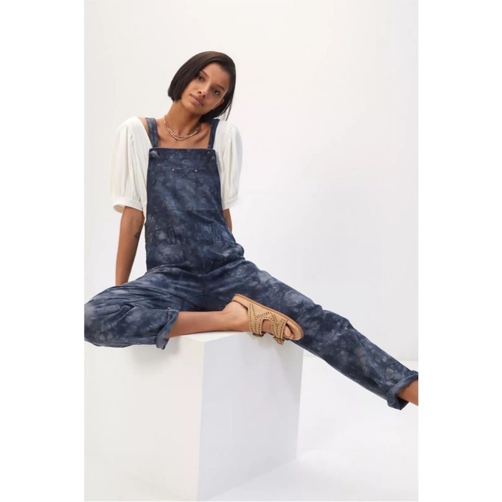 Anthropologie Blue Denim Overalls Classic Style
